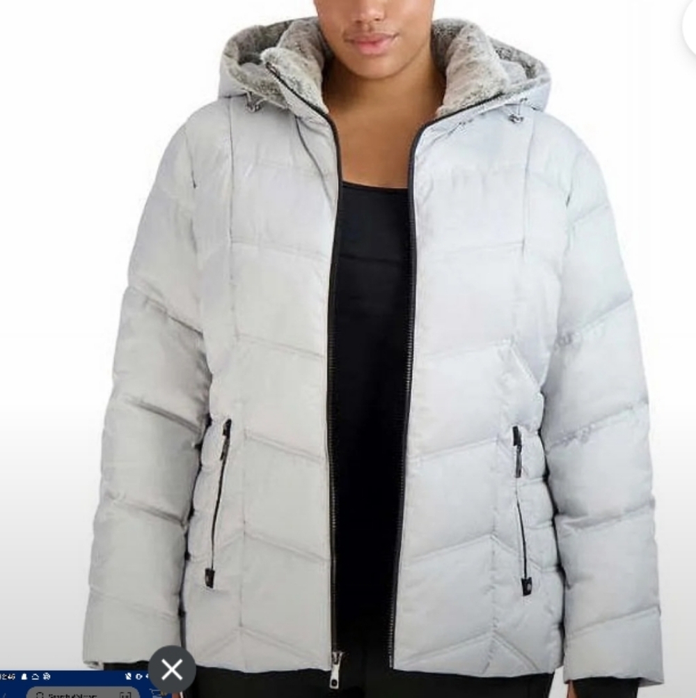 Nautica Puffer Hooded Jacket - Women's Winter Coat - Picture 2 of 3